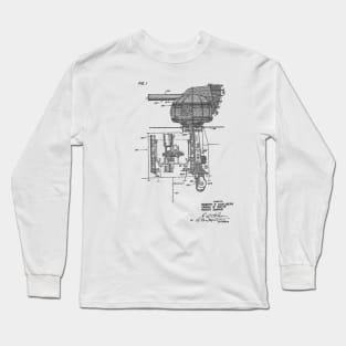 Missile Launcher Vintage Patent Hand Drawing Long Sleeve T-Shirt